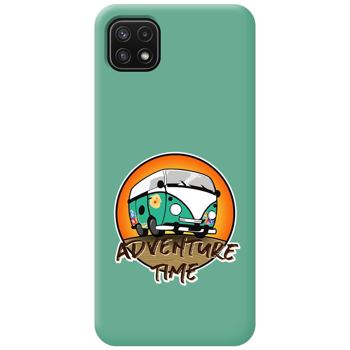 Funda Silicona Líquida Verde para Samsung Galaxy A22 5G diseño Adventure Time Dibujos