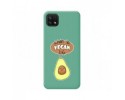 Funda Silicona Líquida Verde para Samsung Galaxy A22 5G diseño Vegan Life Dibujos