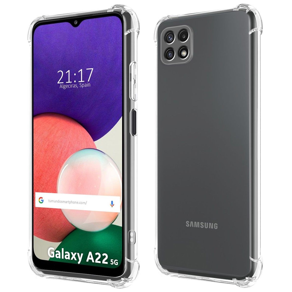 Funda Silicona Antigolpes Transparente para Samsung Galaxy A22 5G