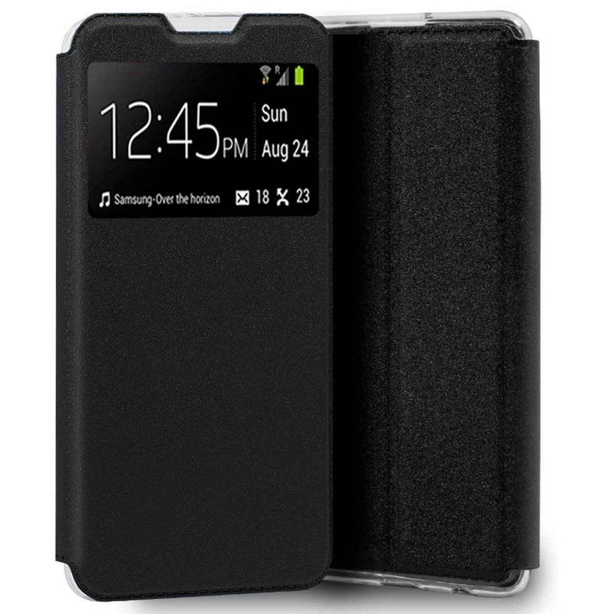 Funda Libro Soporte con Ventana para Vivo V21 5G Color Negra