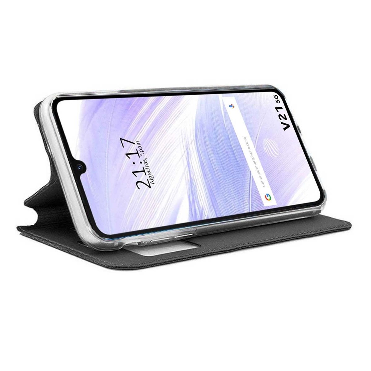 Funda Libro Soporte con Ventana para Vivo V21 5G Color Negra