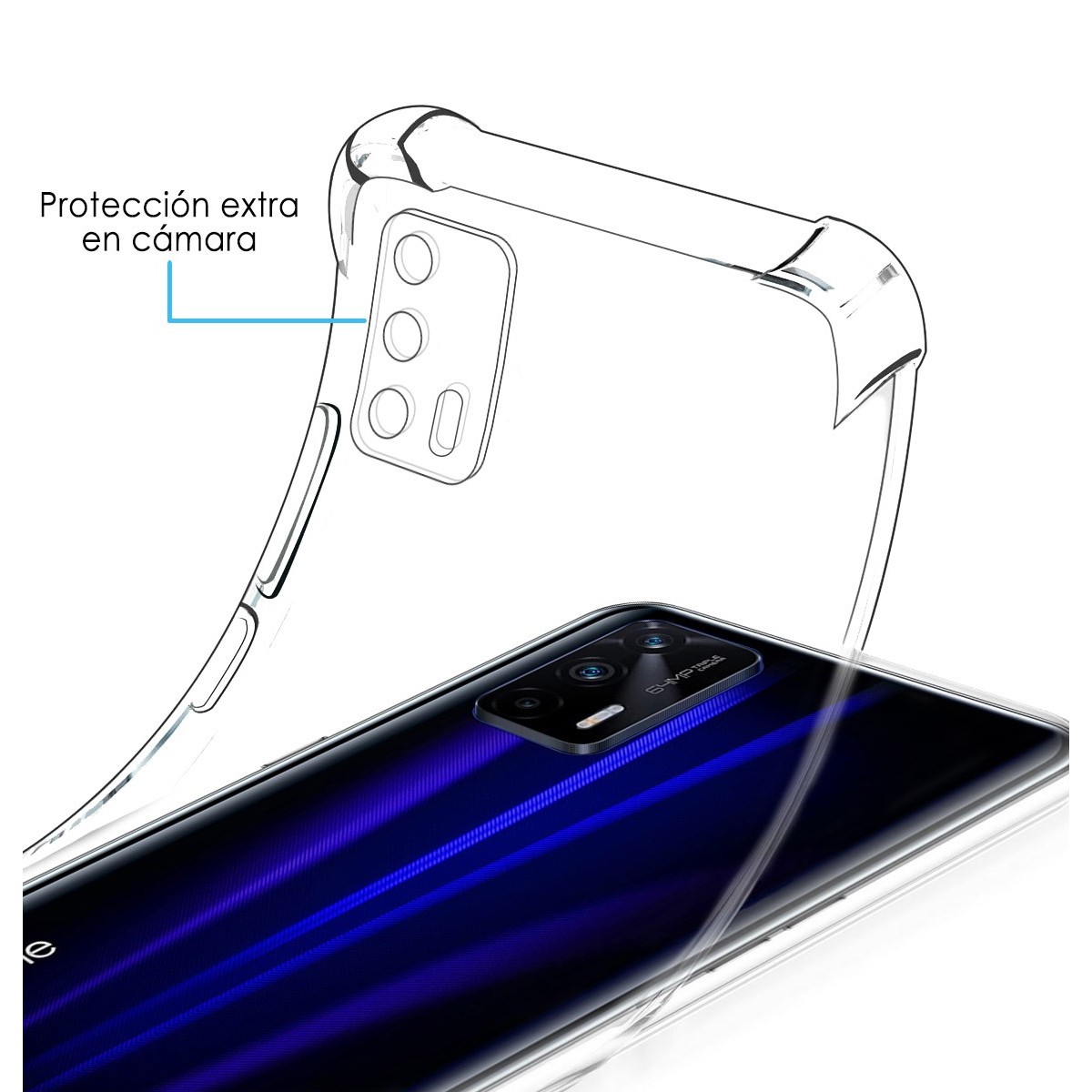 Funda Silicona Antigolpes Transparente para Realme GT 5G