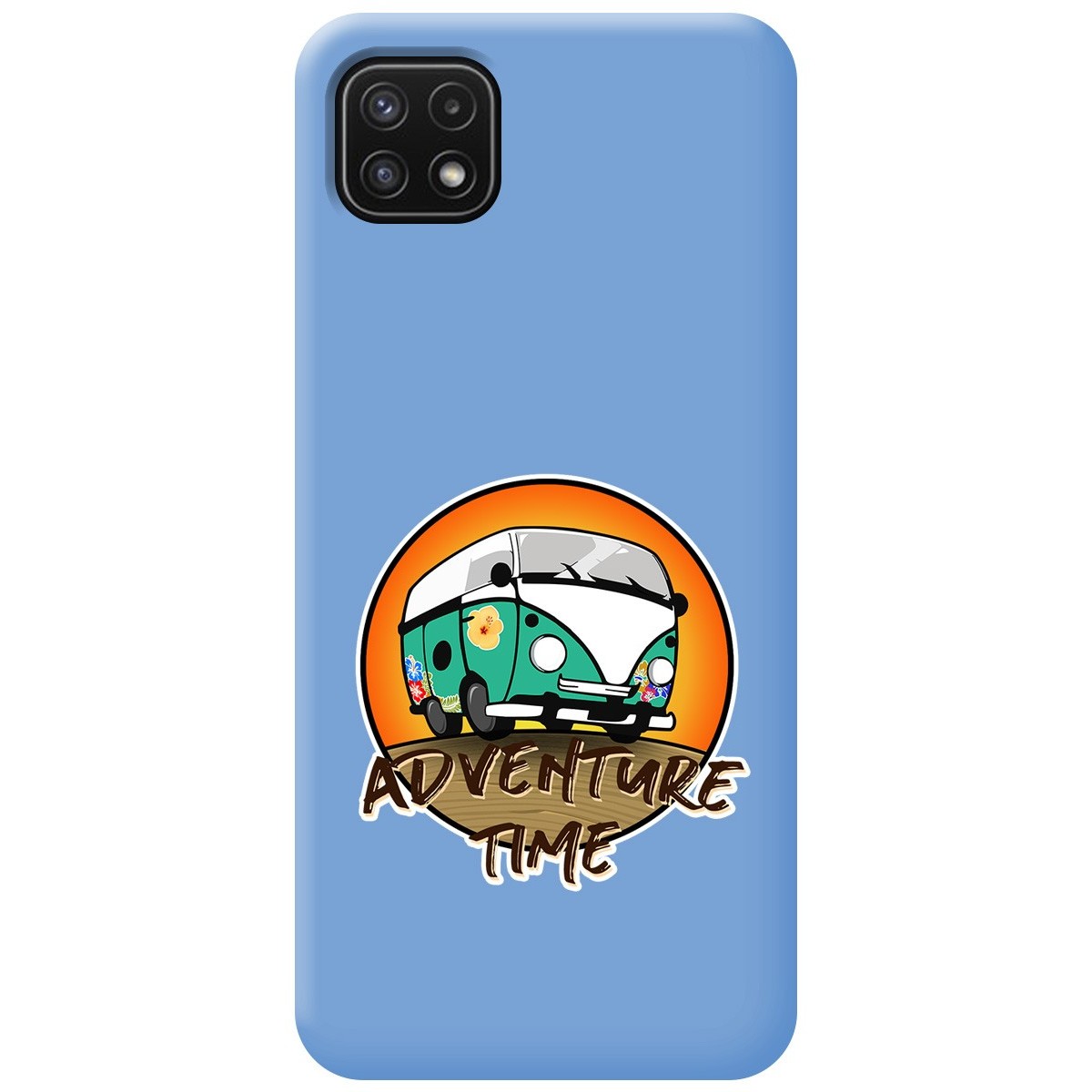 Funda Silicona Líquida Azul para Samsung Galaxy A22 5G diseño Adventure Time Dibujos