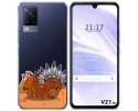 Funda Silicona Transparente para Vivo V21 5G diseño Bufalo Dibujos
