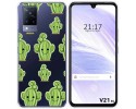 Funda Silicona Transparente para Vivo V21 5G diseño Cactus Dibujos