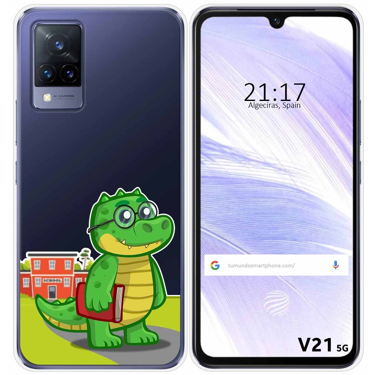 Funda Silicona Transparente para Vivo V21 5G diseño Coco Dibujos