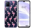 Funda Silicona Transparente para Vivo V21 5G diseño Flamenco Dibujos