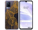 Funda Silicona Transparente para Vivo V21 5G diseño Hojas Dibujos