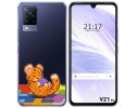 Funda Silicona Transparente para Vivo V21 5G diseño Leopardo Dibujos