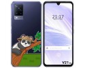 Funda Silicona Transparente para Vivo V21 5G diseño Panda Dibujos