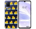 Funda Silicona Transparente para Vivo V21 5G diseño Pato Dibujos
