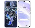 Funda Silicona Transparente para Vivo V21 5G diseño Plumas Dibujos