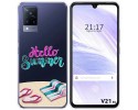 Funda Silicona Transparente para Vivo V21 5G diseño Summer Dibujos