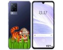 Funda Silicona Transparente para Vivo V21 5G diseño Tigre Dibujos