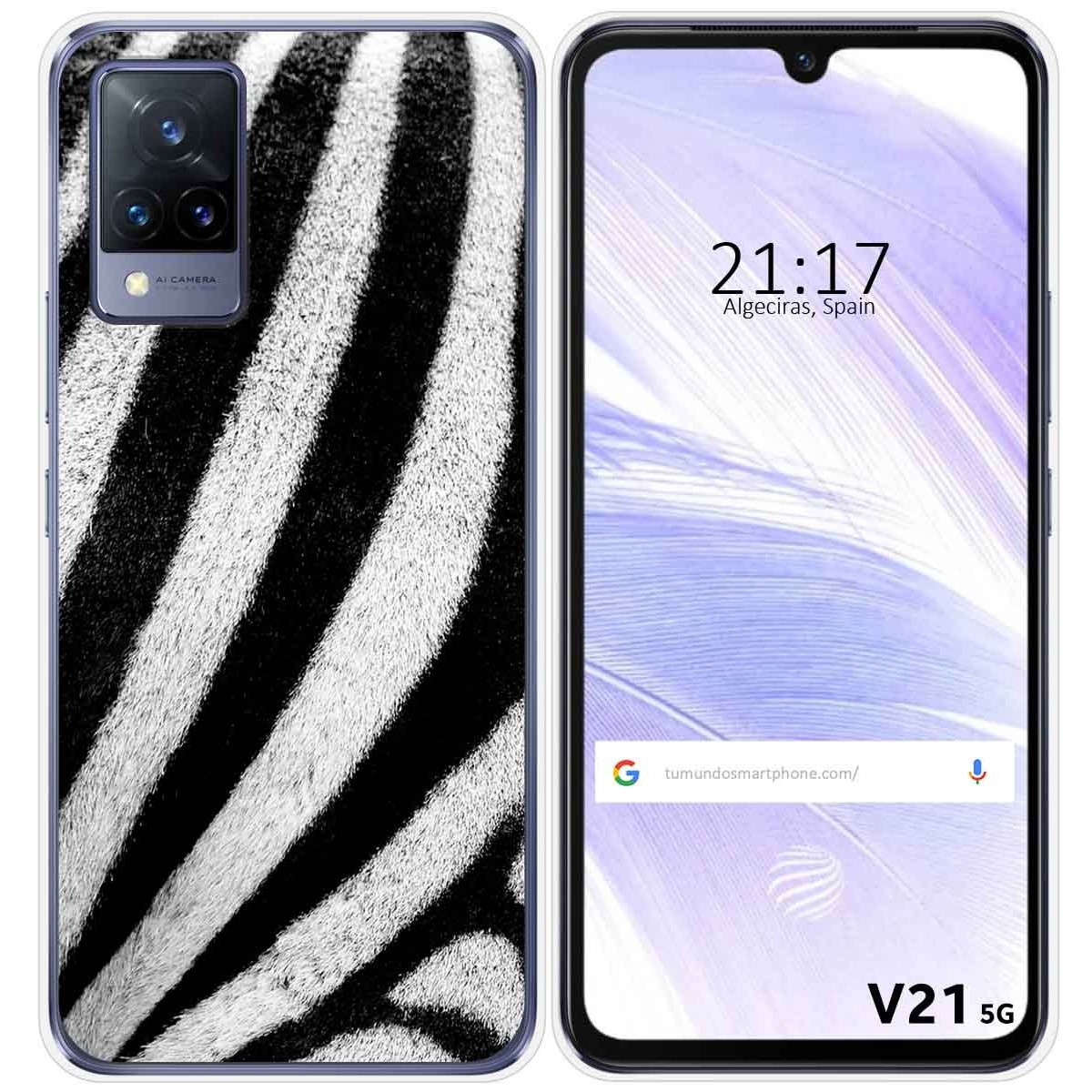 Funda Silicona para Vivo V21 5G diseño Animal 02 Dibujos