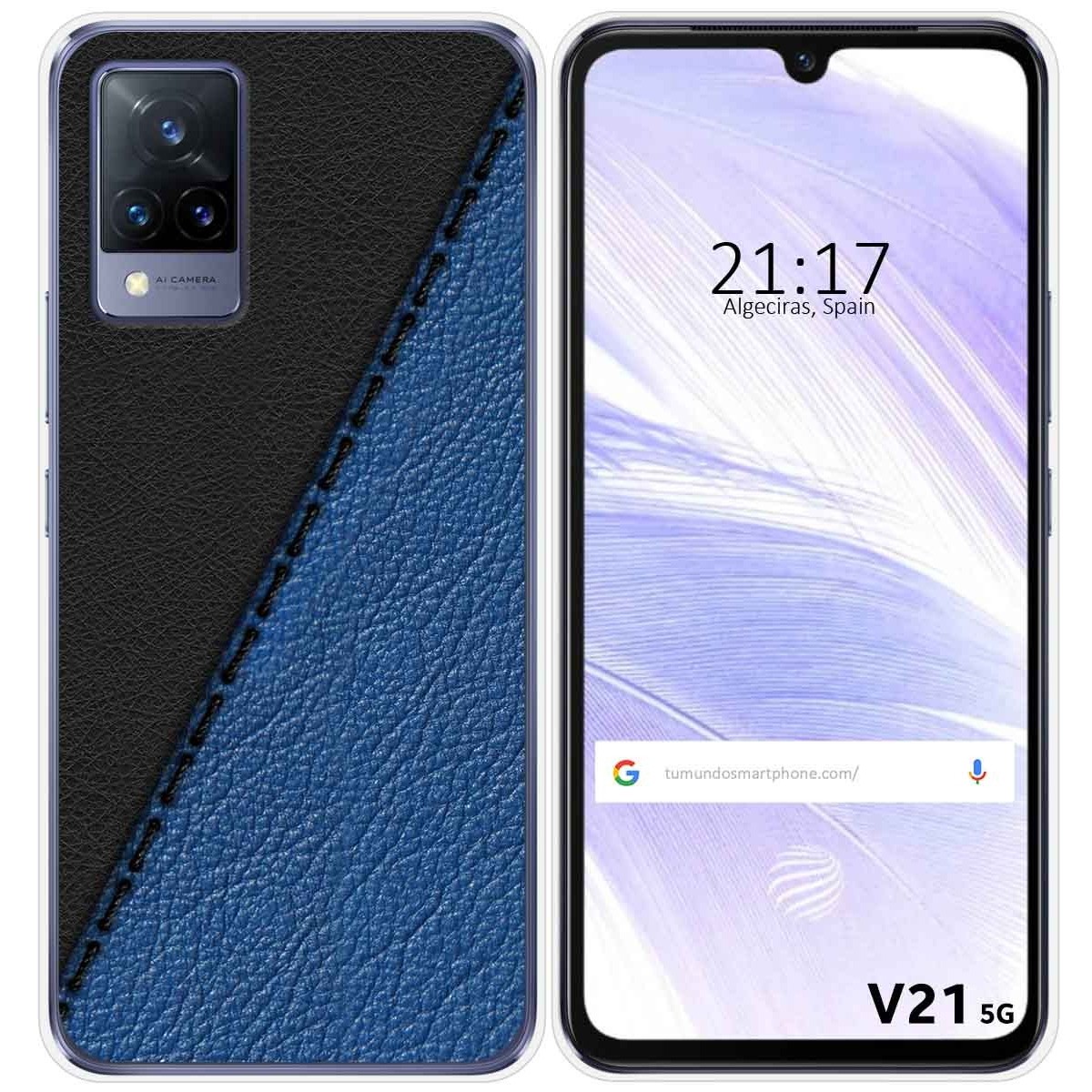 Funda Silicona para Vivo V21 5G diseño Cuero 02 Dibujos
