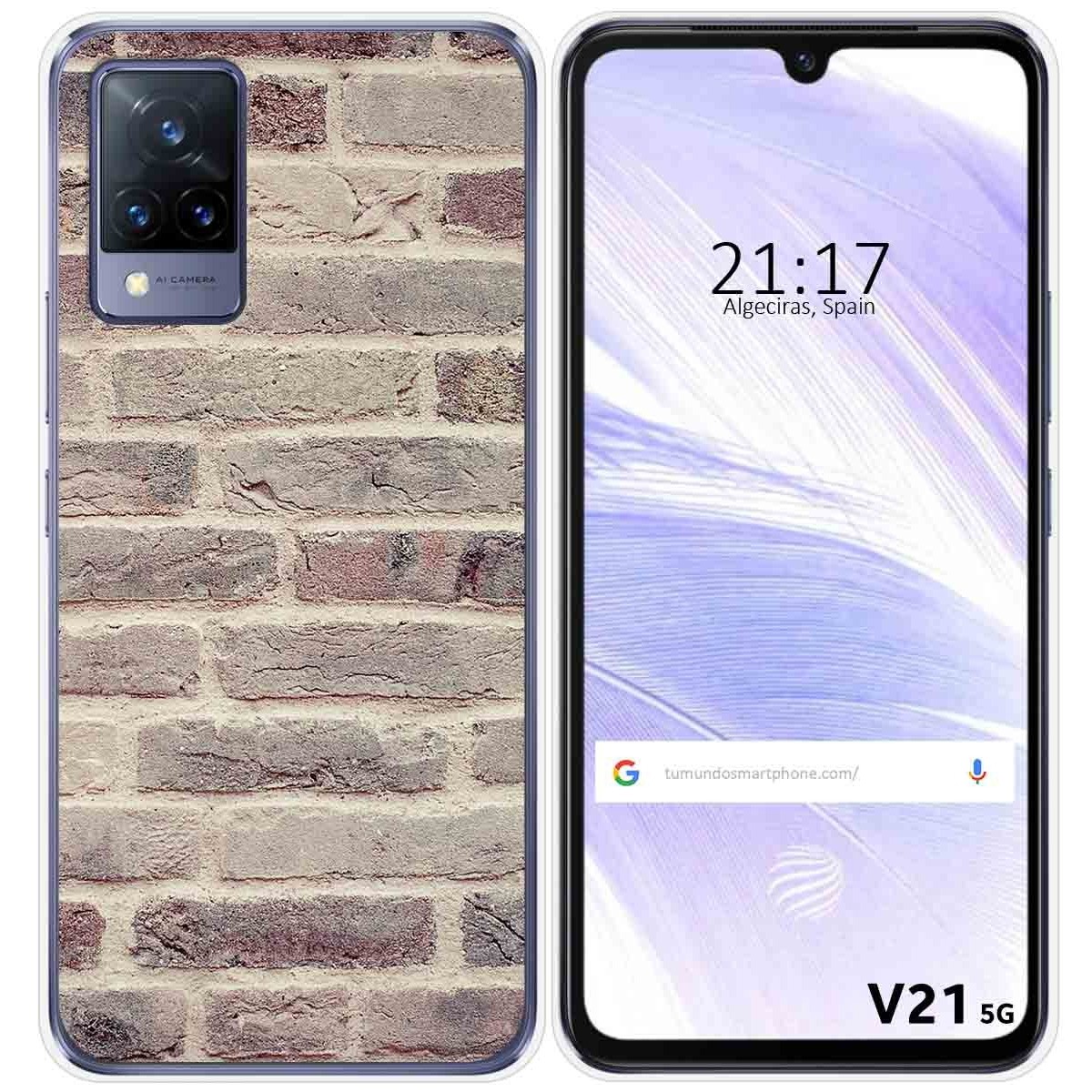 Funda Silicona para Vivo V21 5G diseño Ladrillo 01 Dibujos