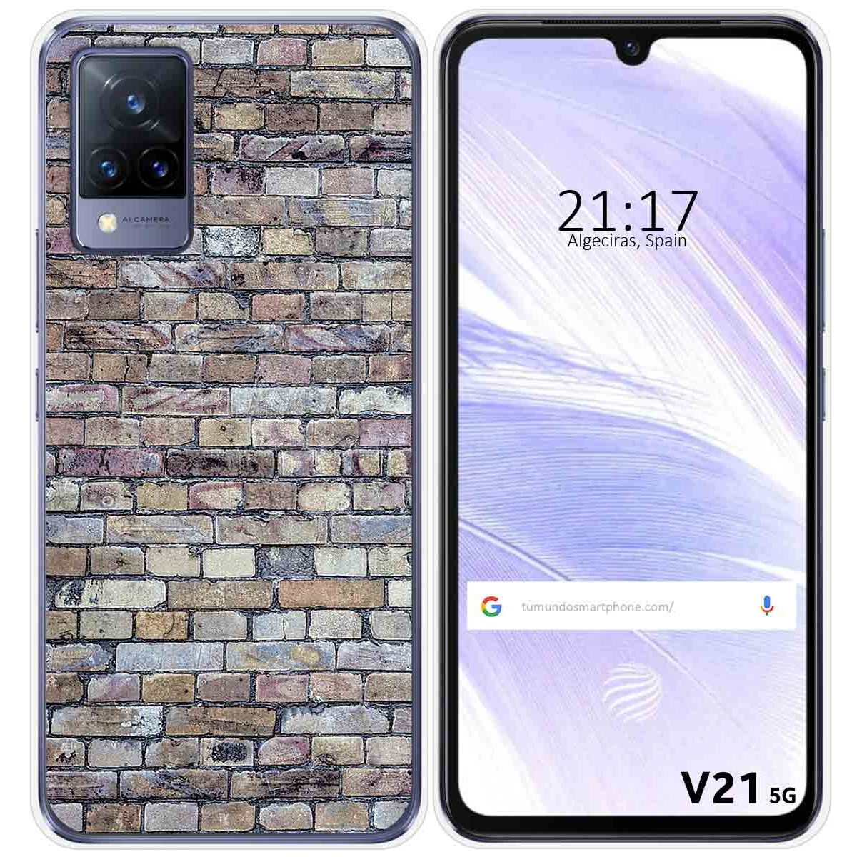 Funda Silicona para Vivo V21 5G diseño Ladrillo 02 Dibujos