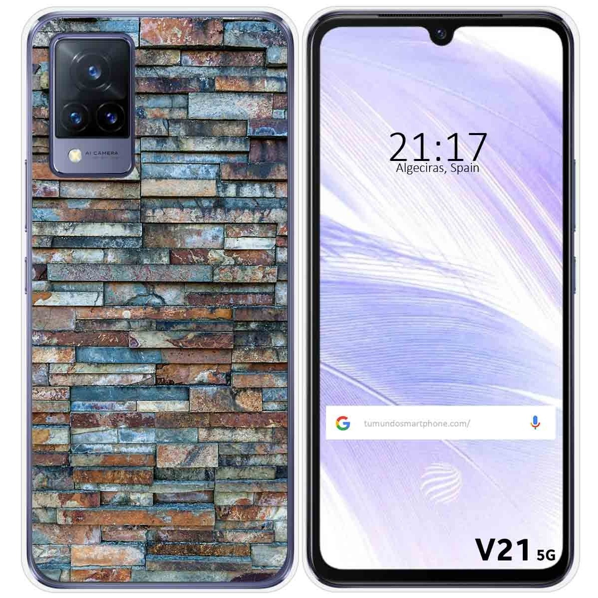 Funda Silicona para Vivo V21 5G diseño Ladrillo 05 Dibujos