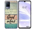 Funda Silicona para Vivo V21 5G diseño Madera 01 Dibujos