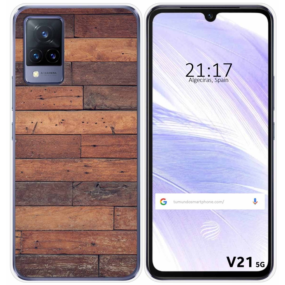Funda Silicona para Vivo V21 5G diseño Madera 03 Dibujos