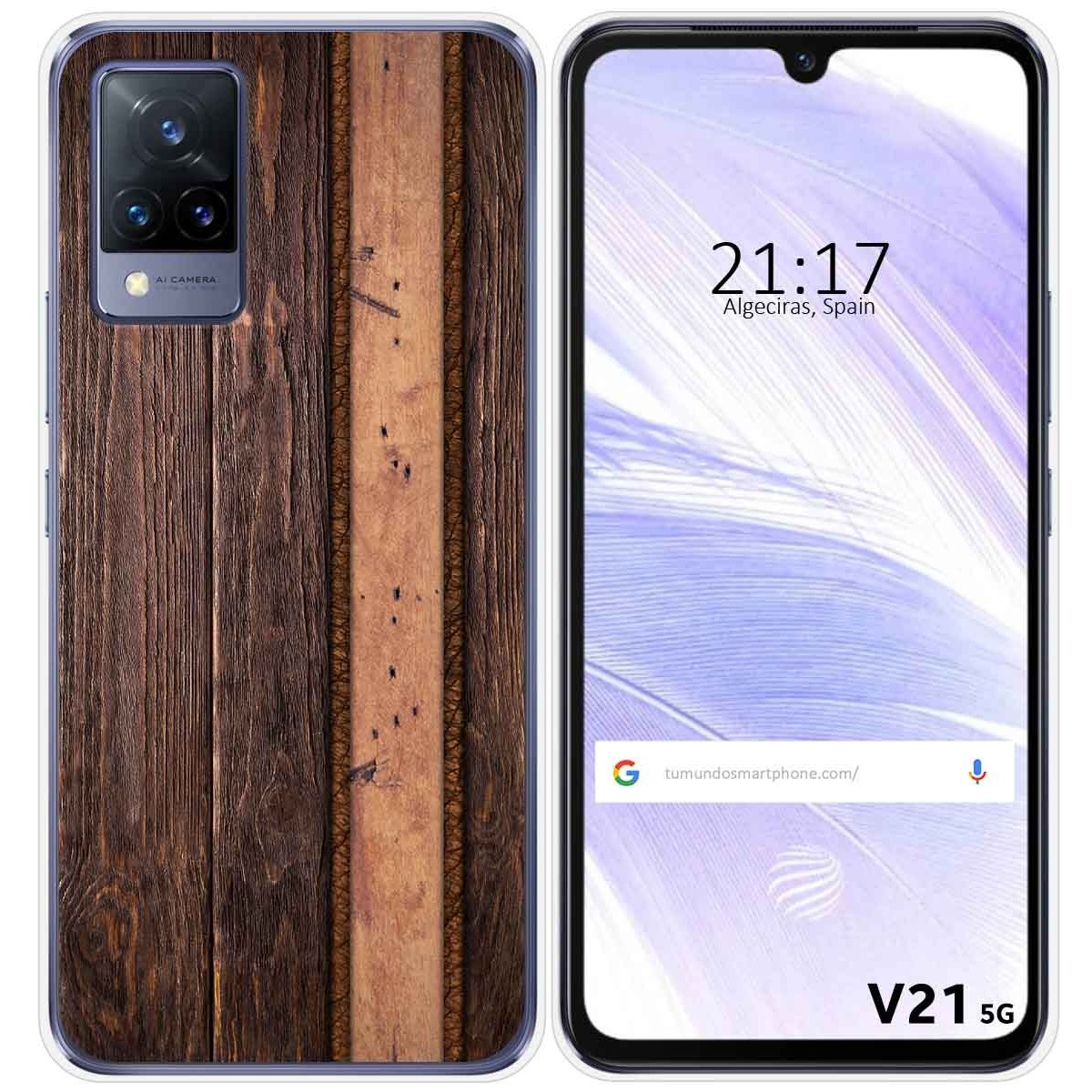 Funda Silicona para Vivo V21 5G diseño Madera 05 Dibujos