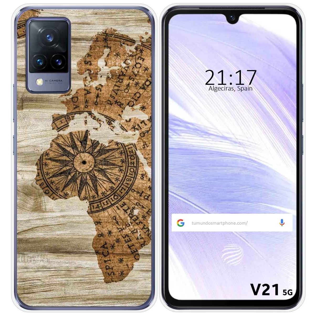 Funda Silicona para Vivo V21 5G diseño Madera 07 Dibujos