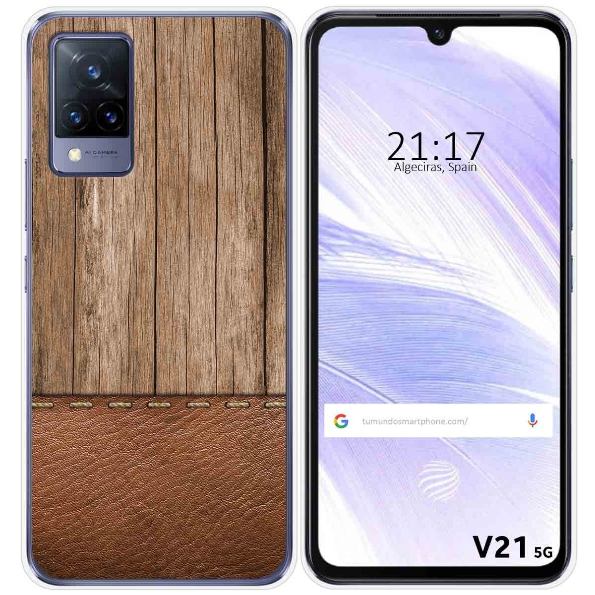 Funda Silicona para Vivo V21 5G diseño Madera 09 Dibujos