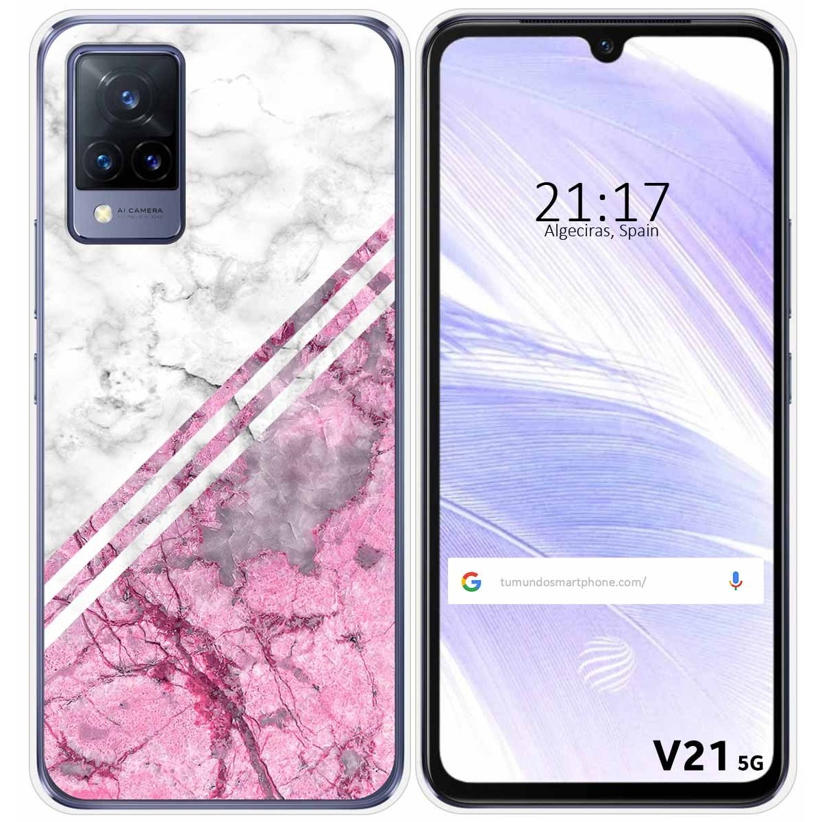 Funda Silicona para Vivo V21 5G diseño Mármol 03 Dibujos