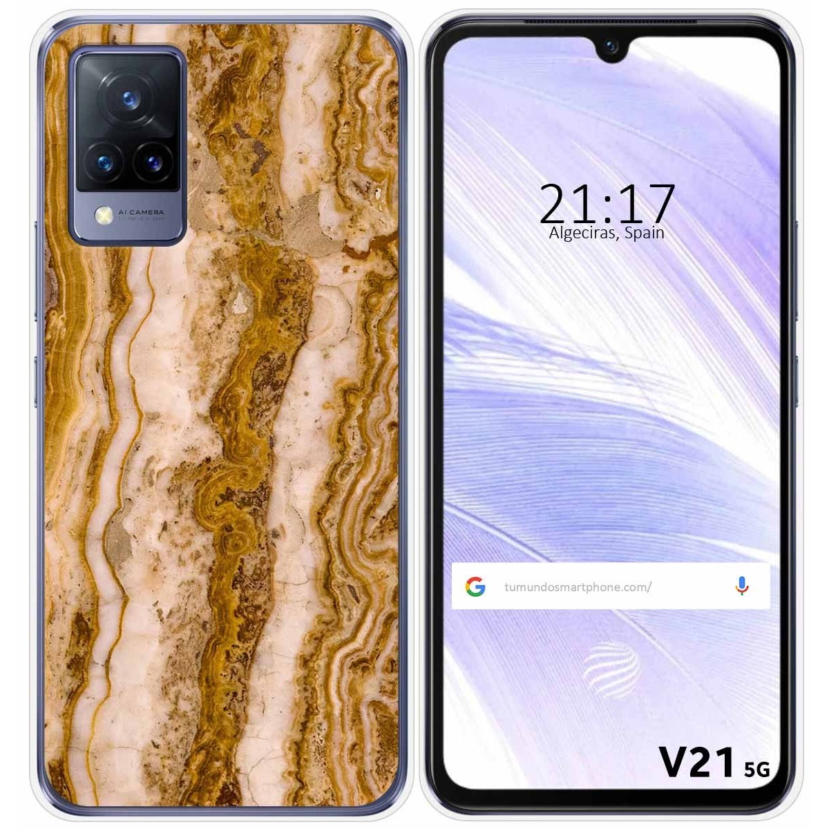 Funda Silicona para Vivo V21 5G diseño Mármol 10 Dibujos