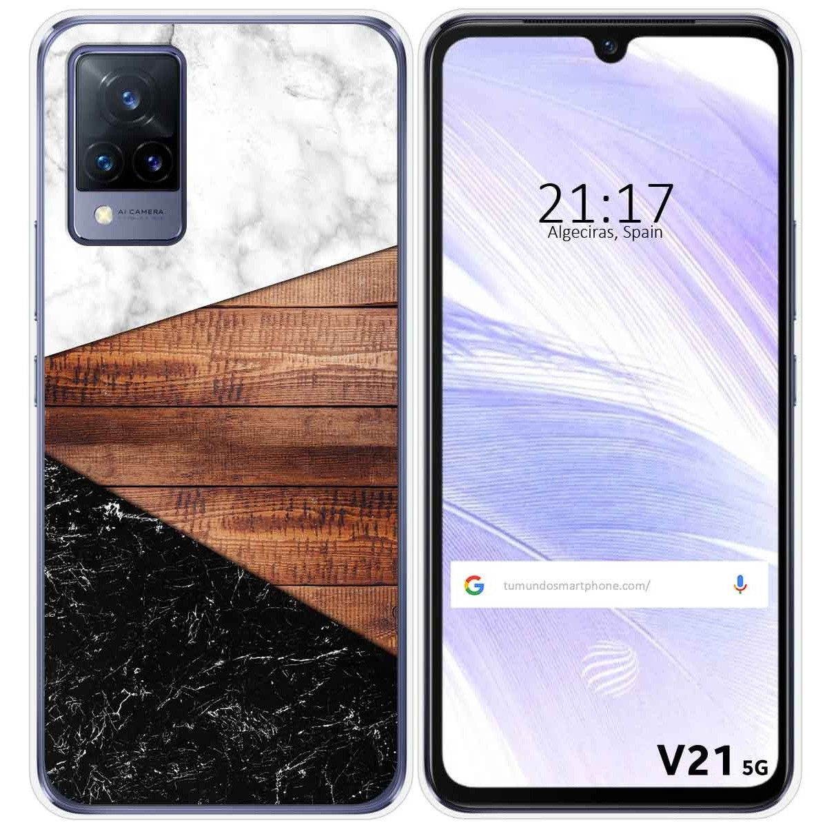 Funda Silicona para Vivo V21 5G diseño Mármol 11 Dibujos