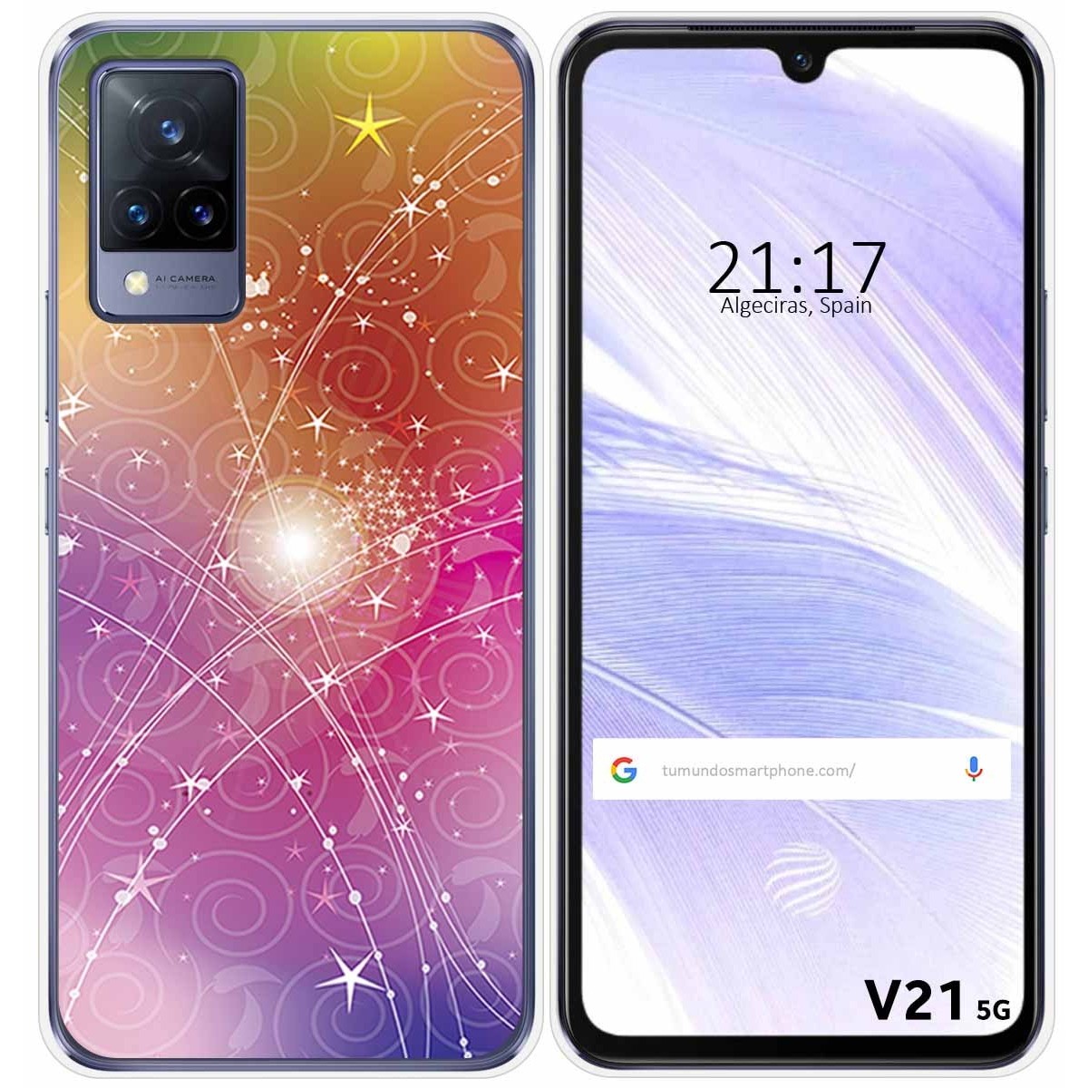 Funda Silicona para Vivo V21 5G diseño Abstracto Dibujos