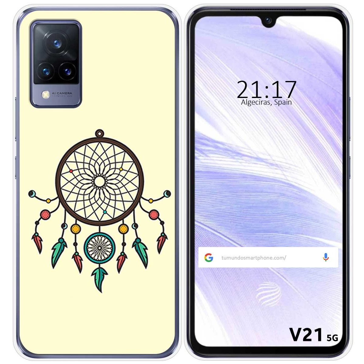 Funda Silicona para Vivo V21 5G diseño Atrapasueños Dibujos