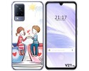 Funda Silicona para Vivo V21 5G diseño Café Dibujos