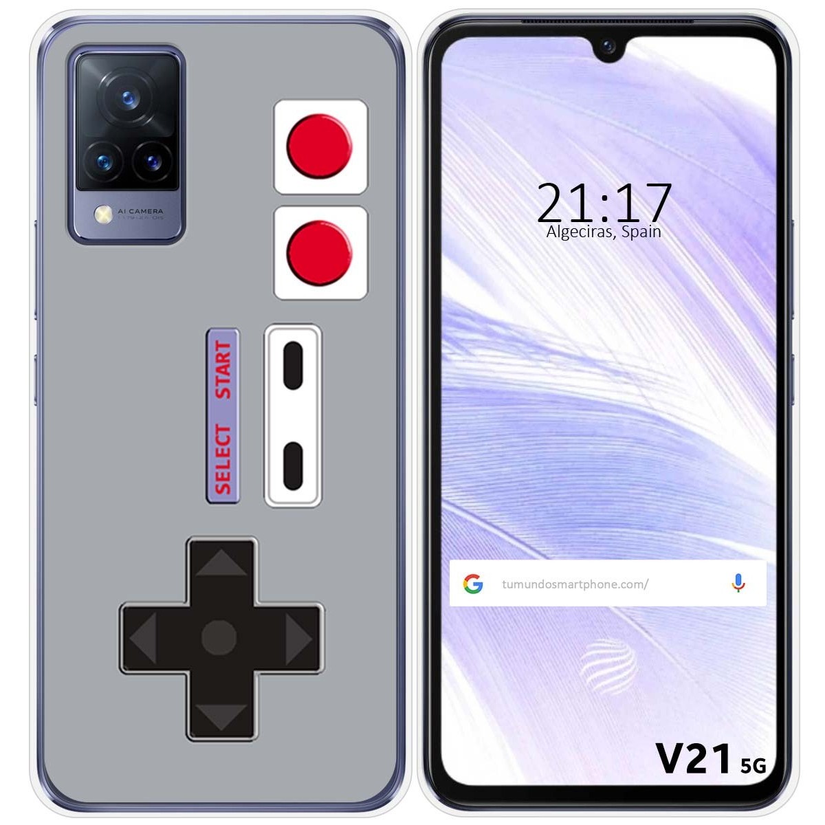 Funda Silicona para Vivo V21 5G diseño Consola Dibujos