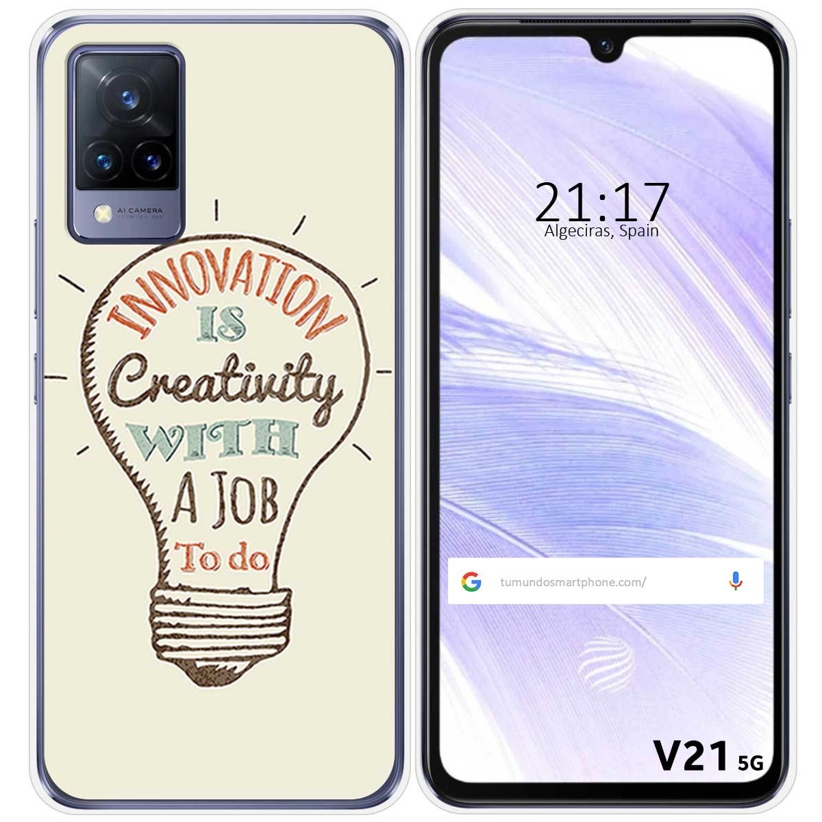 Funda Silicona para Vivo V21 5G diseño Creativity Dibujos