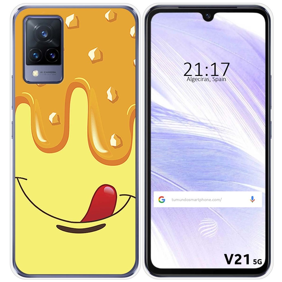 Funda Silicona para Vivo V21 5G diseño Helado Vainilla Dibujos