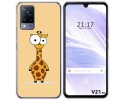 Funda Silicona para Vivo V21 5G diseño Jirafa Dibujos