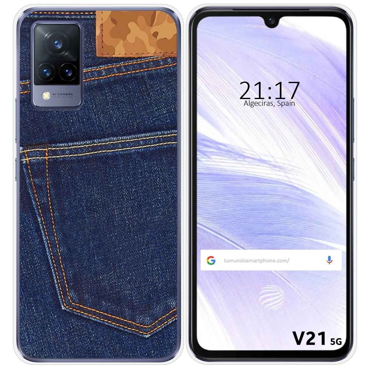 Funda Silicona para Vivo V21 5G diseño Vaquero Dibujos