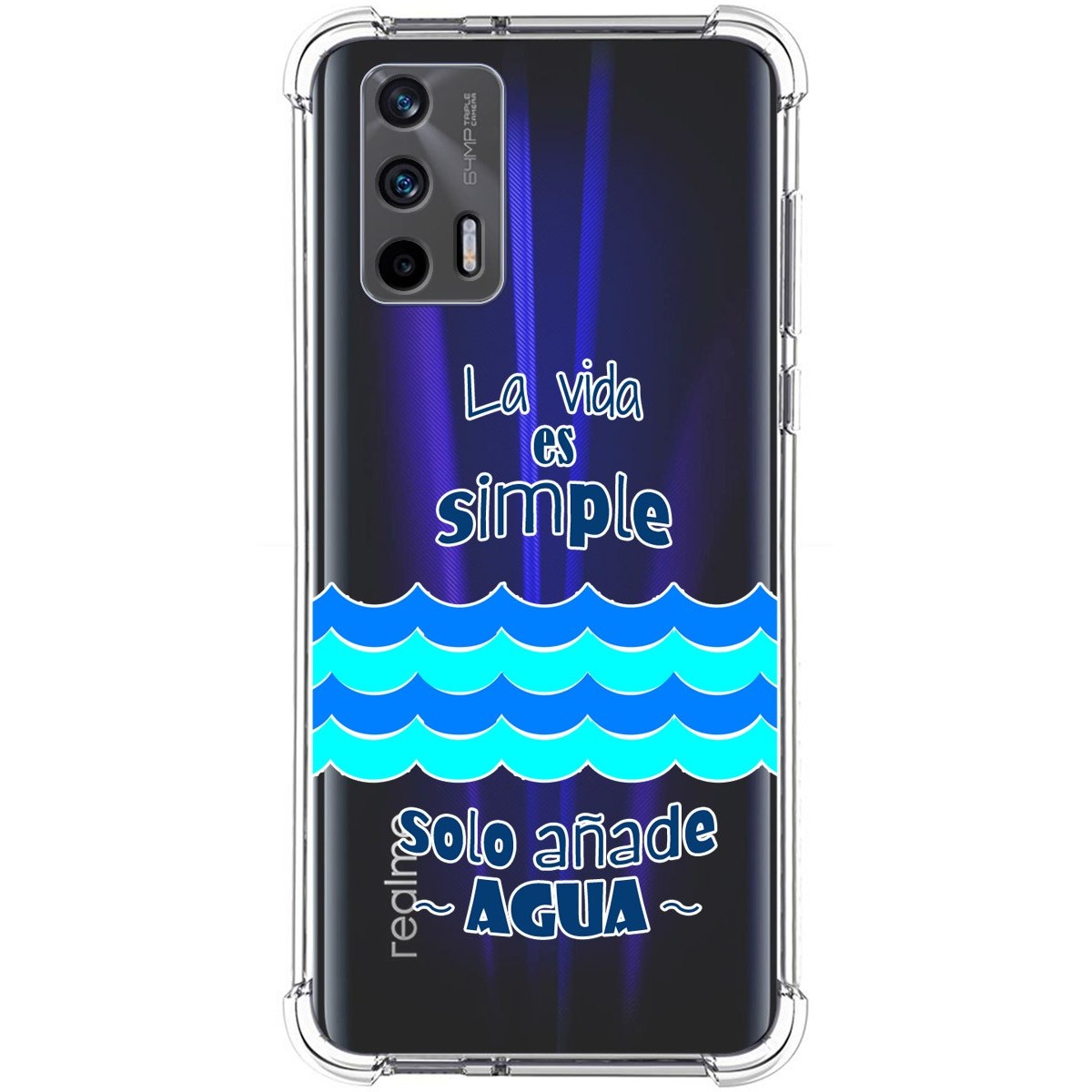 Funda Silicona Antigolpes para Realme GT 5G diseño Agua Dibujos