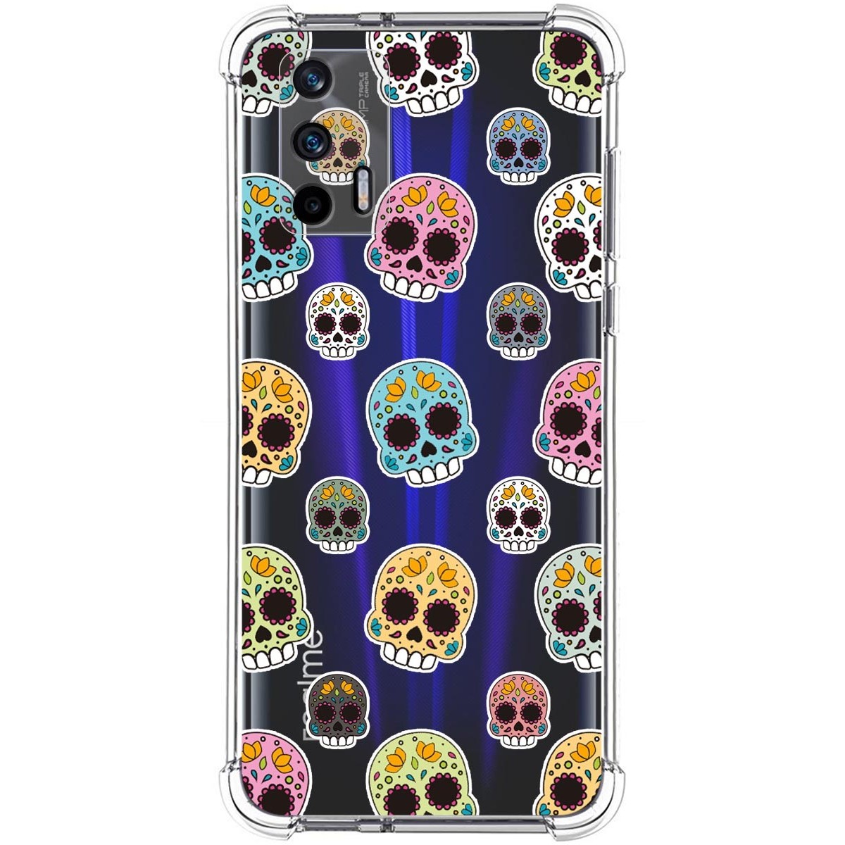 Funda Silicona Antigolpes para Realme GT 5G diseño Catrina Dibujos