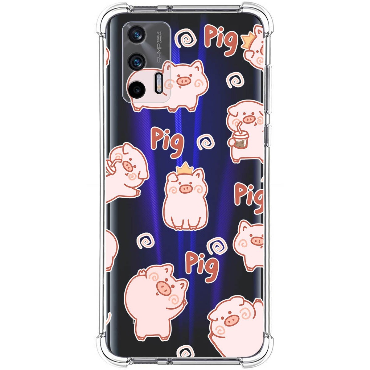 Funda Silicona Antigolpes para Realme GT 5G diseño Cerdos Dibujos