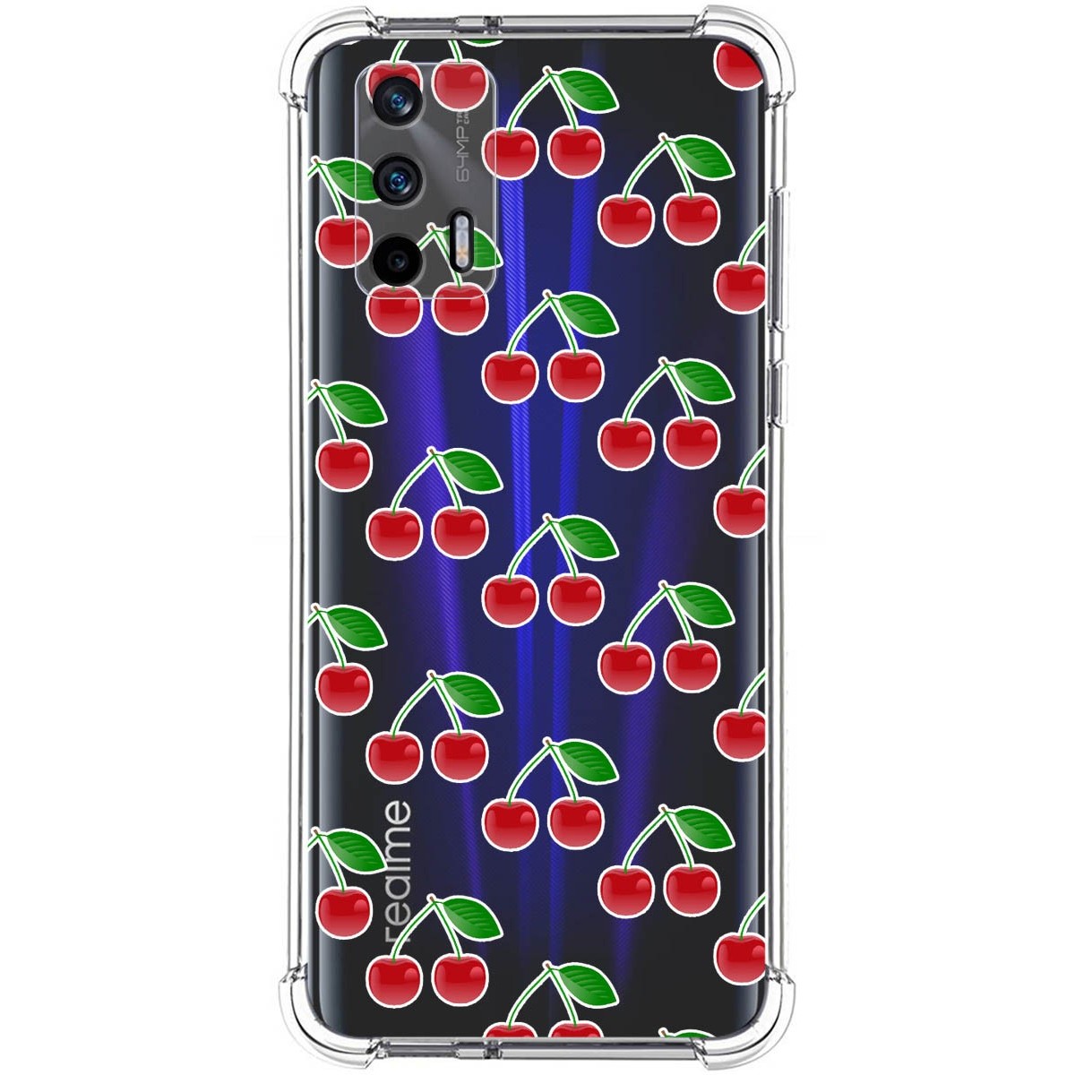 Funda Silicona Antigolpes para Realme GT 5G diseño Cerezas Dibujos