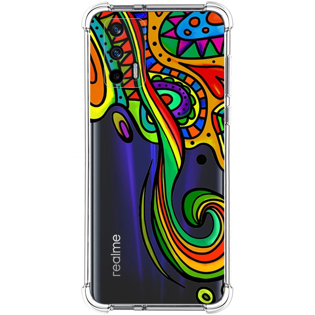 Funda Silicona Antigolpes para Realme GT 5G diseño Colores Dibujos