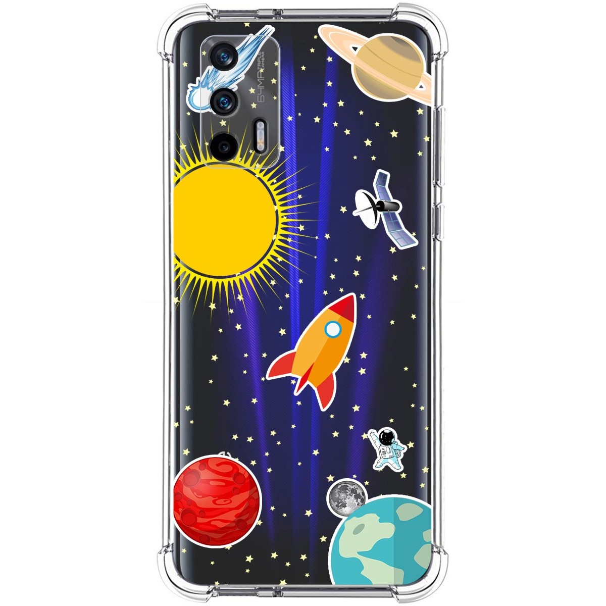 Funda Silicona Antigolpes para Realme GT 5G diseño Espacio Dibujos