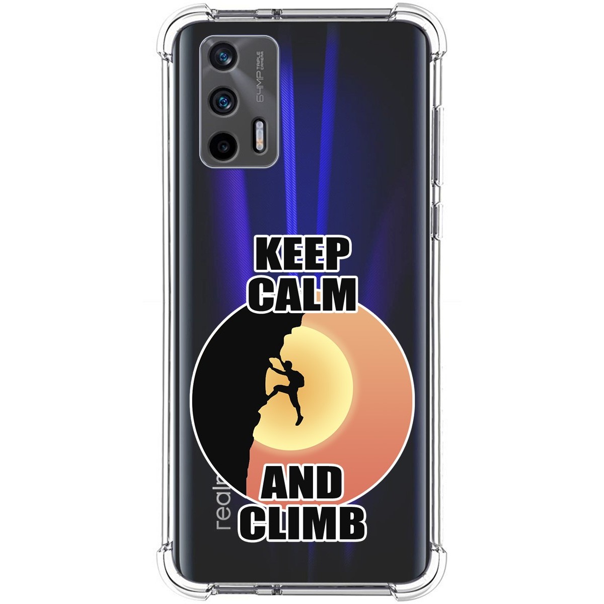 Funda Silicona Antigolpes para Realme GT 5G diseño Hombre Escalada Dibujos