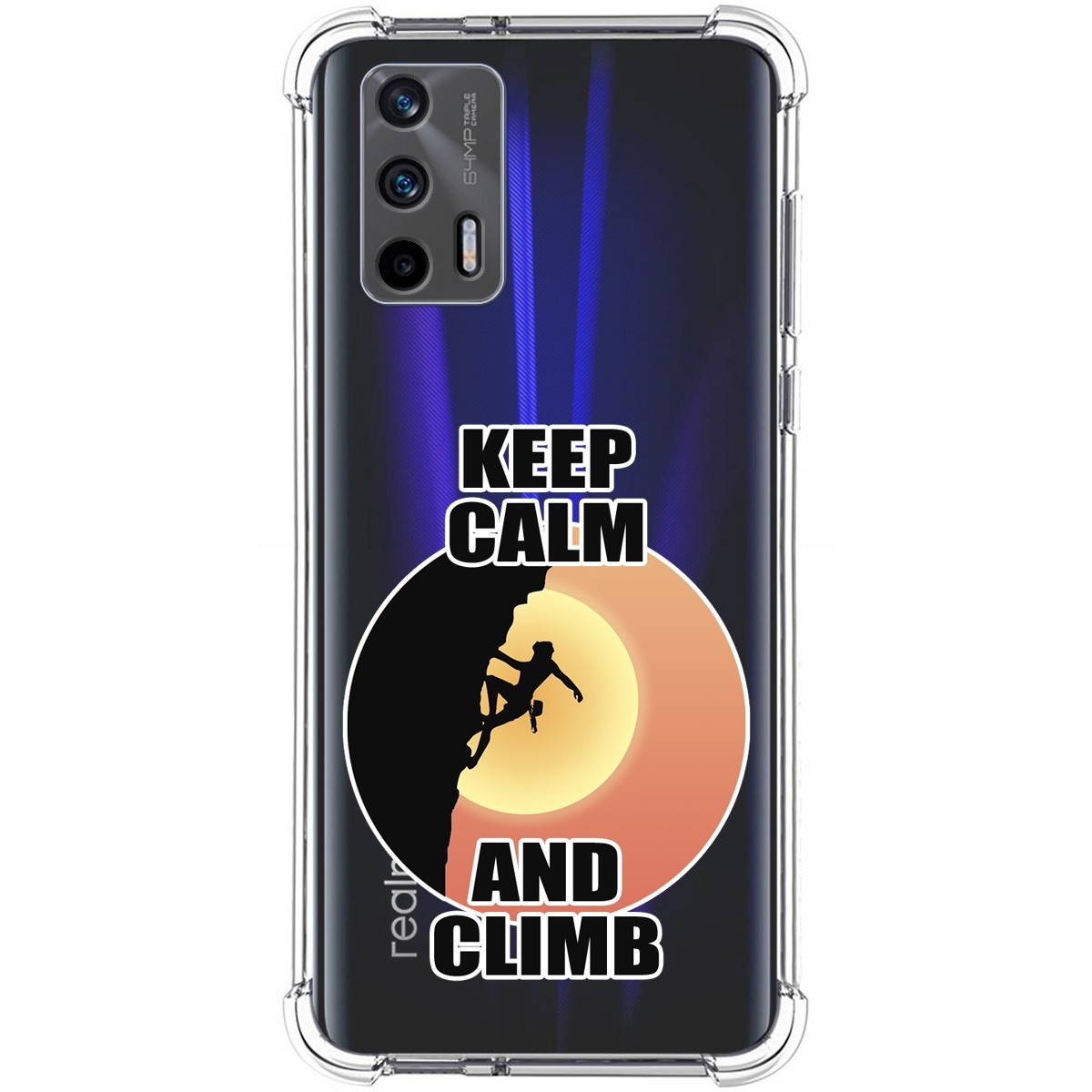 Funda Silicona Antigolpes para Realme GT 5G diseño Mujer Escalada Dibujos