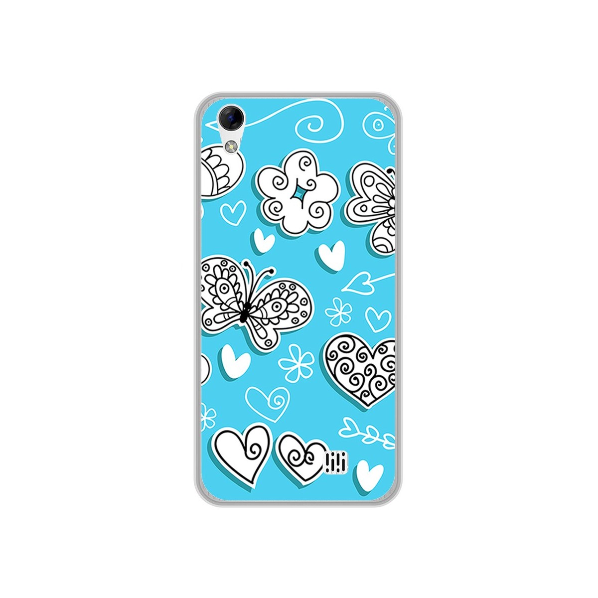 Funda Gel Tpu para Homtom HT16 / HT16 Pro Diseño Mariposas Dibujos