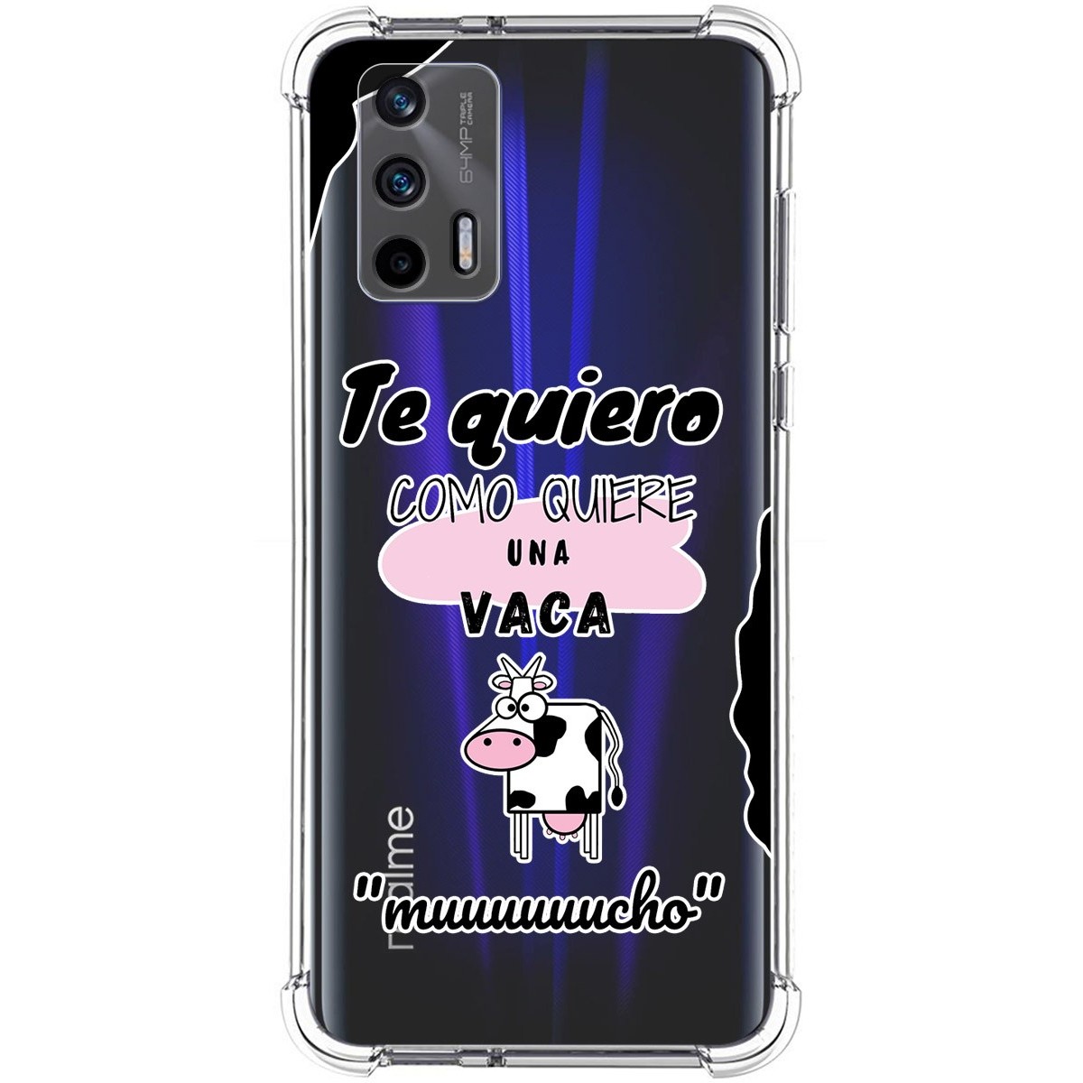 Funda Silicona Antigolpes para Realme GT 5G diseño Vaca Dibujos