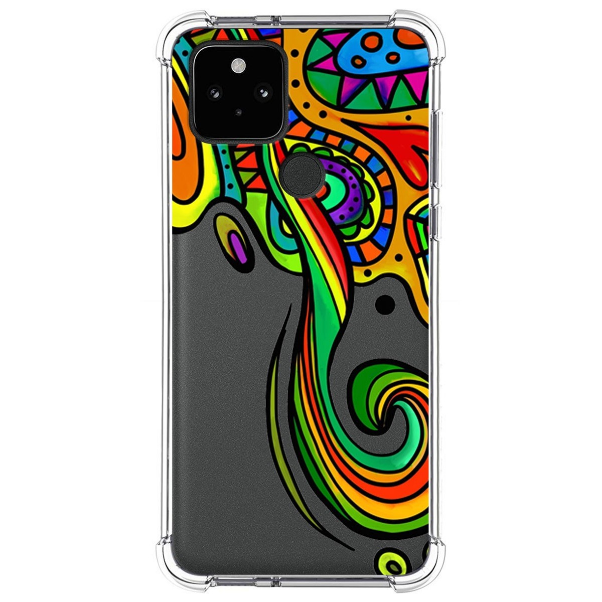 Funda Silicona Antigolpes para Google Pixel 5 5G diseño Colores Dibujos